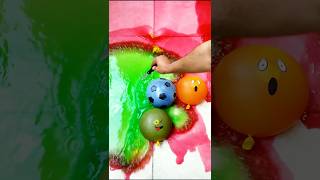 Various Water Color 5 Balloons Popping Reverse Satisfying ASMR Viral poppingballon [upl. by Drarehs]