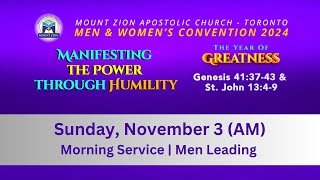 Apostolic Worship  Men and Womens Convention November 3 2024 AM [upl. by Eibrab618]