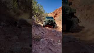 Testing out the new wheels and 37s on the stock suspension wranglerrubicon jeep offroading [upl. by Garnet131]