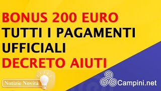 ⚠️ BONUS 200 EURO ❗ TUTTI I PAGAMENTI 💶 UFFICIALE LUGLIO DECRETO AIUTI ⚡ [upl. by Amelina]