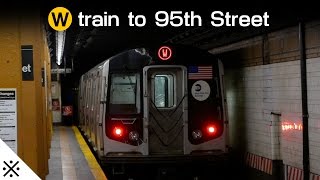 R160 W train to 95th Street Brooklyn [upl. by Walther]