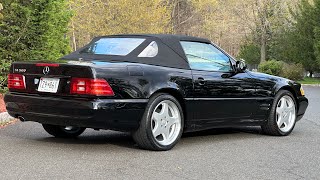 2002 MercedesBenz SL500 Triple Black Pano SoftTop operation video 42424 [upl. by Lauder]