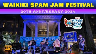 Waikiki Spam Jam Festival 2024 🌈 20th Anniversary ⛱️ Waikiki Block Party 🌴 Hawaii 4K [upl. by Ahsienot55]