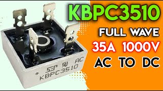 Silver KBPC3510 1000 Volt Bridge Rectifier 3510 Diode 35A 1000V AC To DC Single Phase Metal Housing [upl. by Donald]