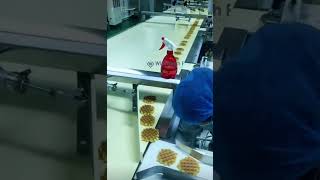 Crunchy Waffle Onpile Stacking  automatic rotary bagger packaging filling baggingmachine [upl. by Chaffinch]