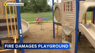 Fire that heavily damaged playground in Newark Delaware under investigation [upl. by Acirea630]