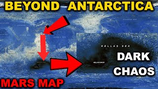 Chaos Sea Ocean beyond Antarctica Far away in the Universe beyond the Moon Earth Map on Mars Map [upl. by Adlaremse226]