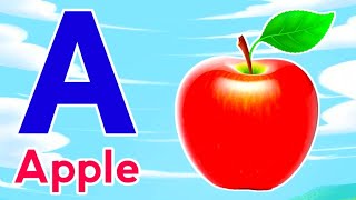 Phonics Song with TWO Words  A For Apple  ABC Alphabet Songs with Sounds for Children [upl. by Nnylirej]