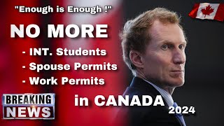 Canada Immigration Minister Latest Update  Breaking News  3 Big Changes in 2024 [upl. by Boiney]