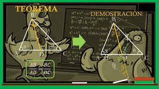 Demostración 003  TEOREMA DE LA BISECTRIZ [upl. by Ahsineb313]