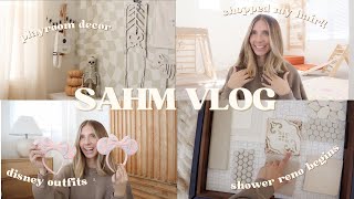 i chopped my hair disney fits shower reno playroom decor amp more  sahm vlog [upl. by Anreval105]