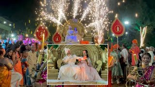 Aditya amp Neha Grand entry at Reception 😍 Reception vlog 2  aditya satpute  NeTya [upl. by Rofotsirk]