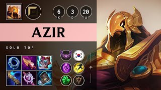 Azir Top vs Maokai Rampage  KR Master Patch 1423 [upl. by Neeruam]