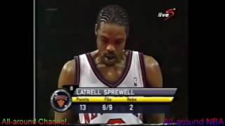 Latrell Sprewell 29 points vs Toronto Raptors 2001 Playoffs Gm5 [upl. by Rick]