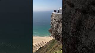 Nazaré Portugal in Shoulder Season Late September  Minus the Big Waves shorts cliffs sea [upl. by Havelock]