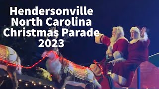 Hendersonville NC Christmas Parade 2023 at Night [upl. by Dajma]