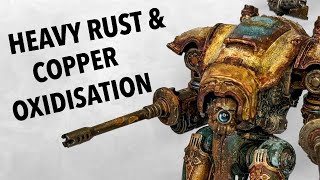 Easy rust effects using dirty down rust and verdigris WARHAMMER 40K [upl. by Aremihc]