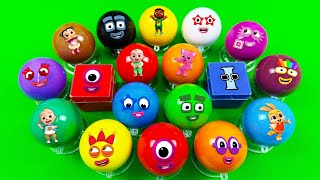 Finding Numberblocks Cocomelon SLIME with Mini Ball Coloring Relaxing Slime Video ASMR [upl. by Tifanie617]