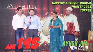 NIMCET 2023 Topper Ayush Jha AIR  145th  Meet NIMCET 2023 Topper of Impetus Gurukul [upl. by Maletta]