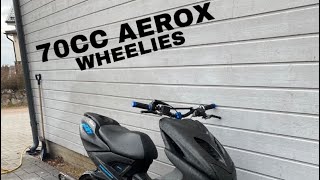 70CC YAMAHA AEROX WHEELIES [upl. by Trakas228]