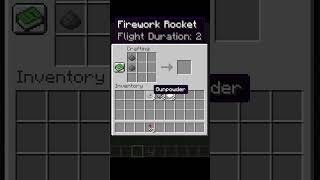 Craft firework rocket flight duration 1 2 3  Minecraft Shorts [upl. by Auhsot]