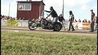 Antique Motorcycle Racing Kick Start Drags at Conesville Raceway v2 [upl. by Jabe676]