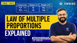 Law of Multiple Proportions Explained  CBSE Chemistry  Anupam Gupta IIT Delhi  Embibe [upl. by Festatus]