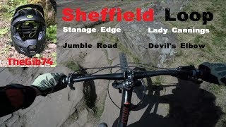 Sheffield Loop  Lady Cannings Devils Elbow Stanage Edge Peak District Chin Cam MTB [upl. by Anaizit]