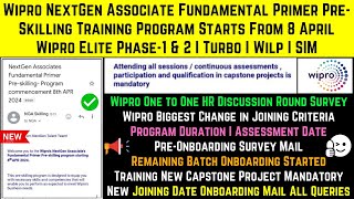 Wipro Biggest Change in Training amp Onboarding Criteria 2024  Joining Survey Form  New Joining Date [upl. by Michele]