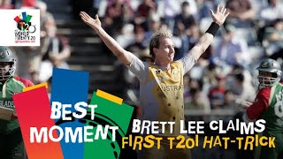 Brett Lee claims first T20I hattrick  AUS v BAN  T20WC 2007 [upl. by Hsirrehc917]