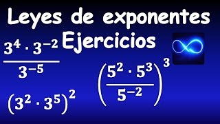 61 Ejercicios resueltos aplicando LEYES DE EXPONENTES [upl. by Ellenehs]