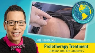 Comprehensive H3 Prolotherapy treatment to a knee Ross Hauser MD [upl. by Aillemac]