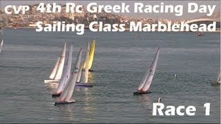 CVP  4th Rc Sailing Race Class Marblehead Race 1 RcBoatsgr [upl. by Ayram]