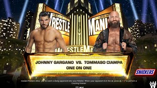 JOHNNY GARGANO VS TOMMASO CIAMPA WRESTLEMANIA 39 WWE 2K24 GAMEPLAY INDONESIA [upl. by Ahsikel]