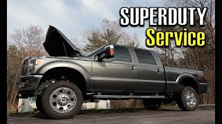 F250 Oil amp Filter Change Vlog  2016 FORD F250 Lariat FX4  KampN Air Filter Cleaning amp Oiling [upl. by Nwotna962]