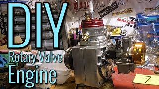 E14  Homemade Rotary Valve Peugeout Spx Engine Assembly 2STROKE STUFFING [upl. by Dnomder]