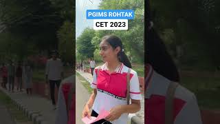 PGIMS CET Exam 2023 student Reaction [upl. by Nomra79]