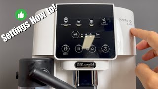 Delonghi Magnifica Start All the Settings [upl. by Soigroeg]