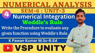 Weddles rule  Numerical Analysis  SEM6 [upl. by Aisya]