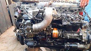 Rebuilding Hino 1J Diesel Engine J08ct  6 Cylinder Engine full fitting Part 1 [upl. by Scrivens572]