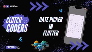 How to Select Date in Flutter  DatePicker  ClutchCoders flutter dart vscode tutorial video [upl. by Pinebrook]