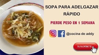 Sopa de repollo para bajar de peso [upl. by Enimsaj]