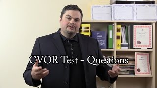 CVOR Test  Questions [upl. by Dyanne]