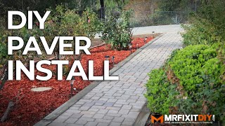 DIY PAVER WALKWAY INSTALLATION [upl. by Atteynad]