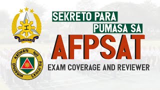 AFPSAT EXAM COVERAGE AND REVIEWER  TIPS TO PASS THE AFPSAT  CIVIL SERVICE REVIEWER [upl. by Ahseim]