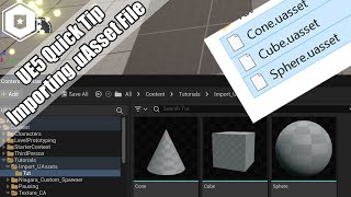 UE5  Quick Tip  Importing uAsset Files [upl. by Gardner]