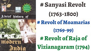 V31 Sanyasi Vizianagaram Moamarias Midnapore Rebellion Spectrum Modern History UPSCPCS Prep [upl. by Thurlough884]