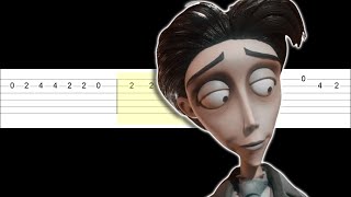 “Victor’s Piano Solo”  Tim Burton’s Corpse Bride Easy Guitar Tabs Tutorial [upl. by Allare507]