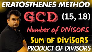 GCD AND PRIME FRCTORIZATION Eratosthenes methodproduct Divisorsnumber of divisorssum of divisors [upl. by Colville]