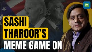 “Bullet Hit Trump but It Killed Biden” Shashi Tharoor Cites Viral ‘Meme’ to Define US Politics [upl. by Stanwood]